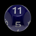 Impact Opaque Purple & White D11 Dice