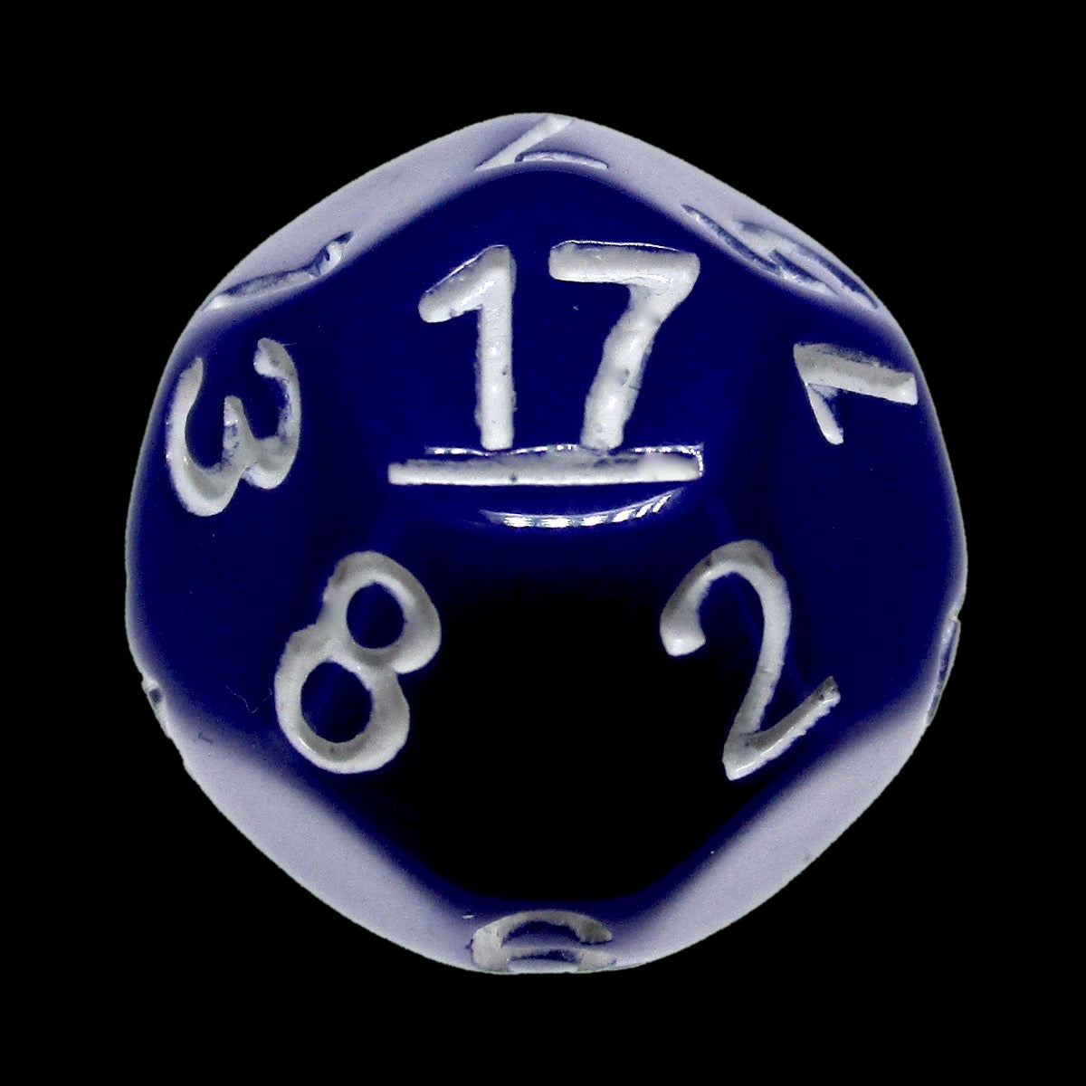 Impact Opaque Purple & White D17 Dice