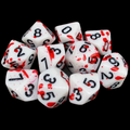 TDSO Splatter - Red Blood 10 x D10 Dice Set