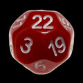 Impact Opaque Red & White D22 Dice