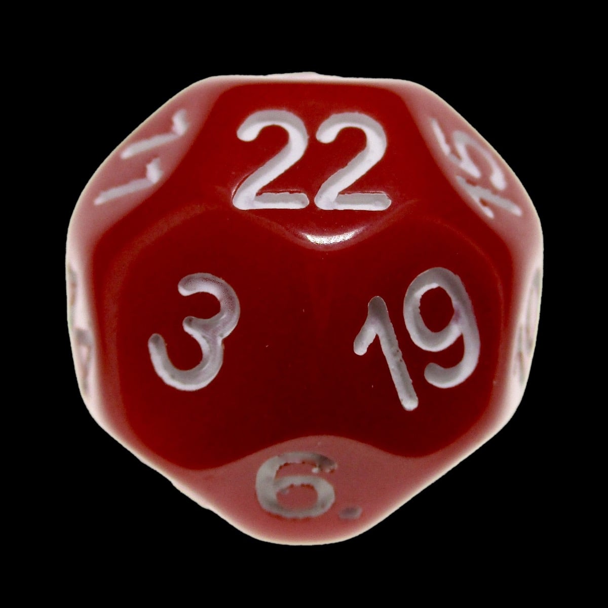 Impact Opaque Red & White D22 Dice