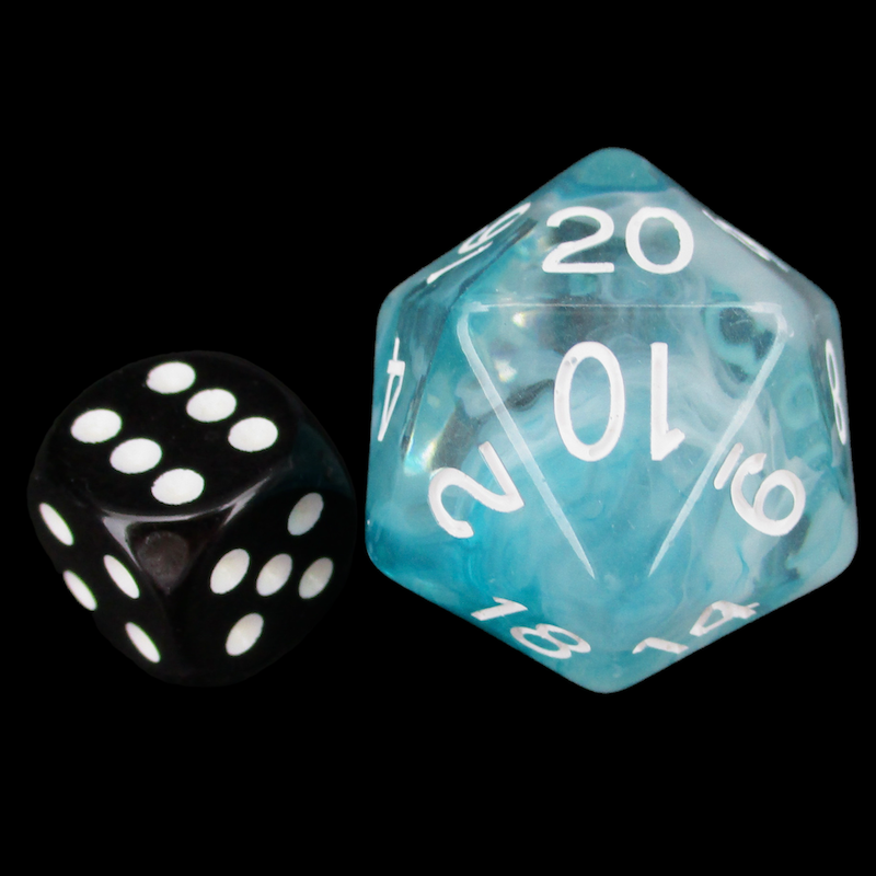 Role 4 Initiative Diffusion Sea Foam JUMBO XL Balanced D20 Dice