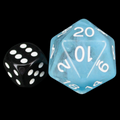 Role 4 Initiative Diffusion Glacier JUMBO XL Balanced D20 Dice