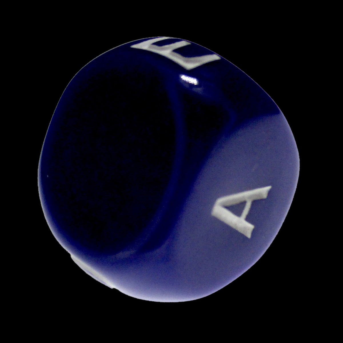 HALF PRICE CLEARANCE Impact Opaque Purple & White D5 Vowels Dice - SECONDS