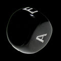 HALF PRICE CLEARANCE Impact Opaque Black & White D5 Vowels Dice - SECONDS
