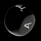 HALF PRICE CLEARANCE Impact Opaque Black & White D5 Vowels Dice - SECONDS