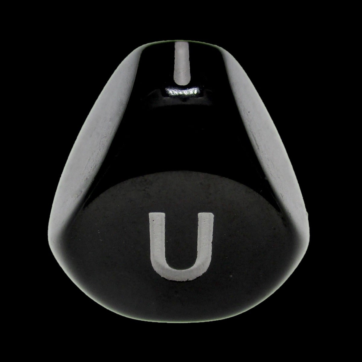 HALF PRICE CLEARANCE Impact Opaque Black & White D5 Vowels Dice - SECONDS