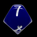 Impact Opaque Purple & White D7 Dice