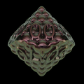 TDSO Metal Dragon Scale Pink Iridescent Percentile Dice