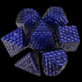 TDSO Metal Dragon Scale Purple & Blue 7 Dice Polyset