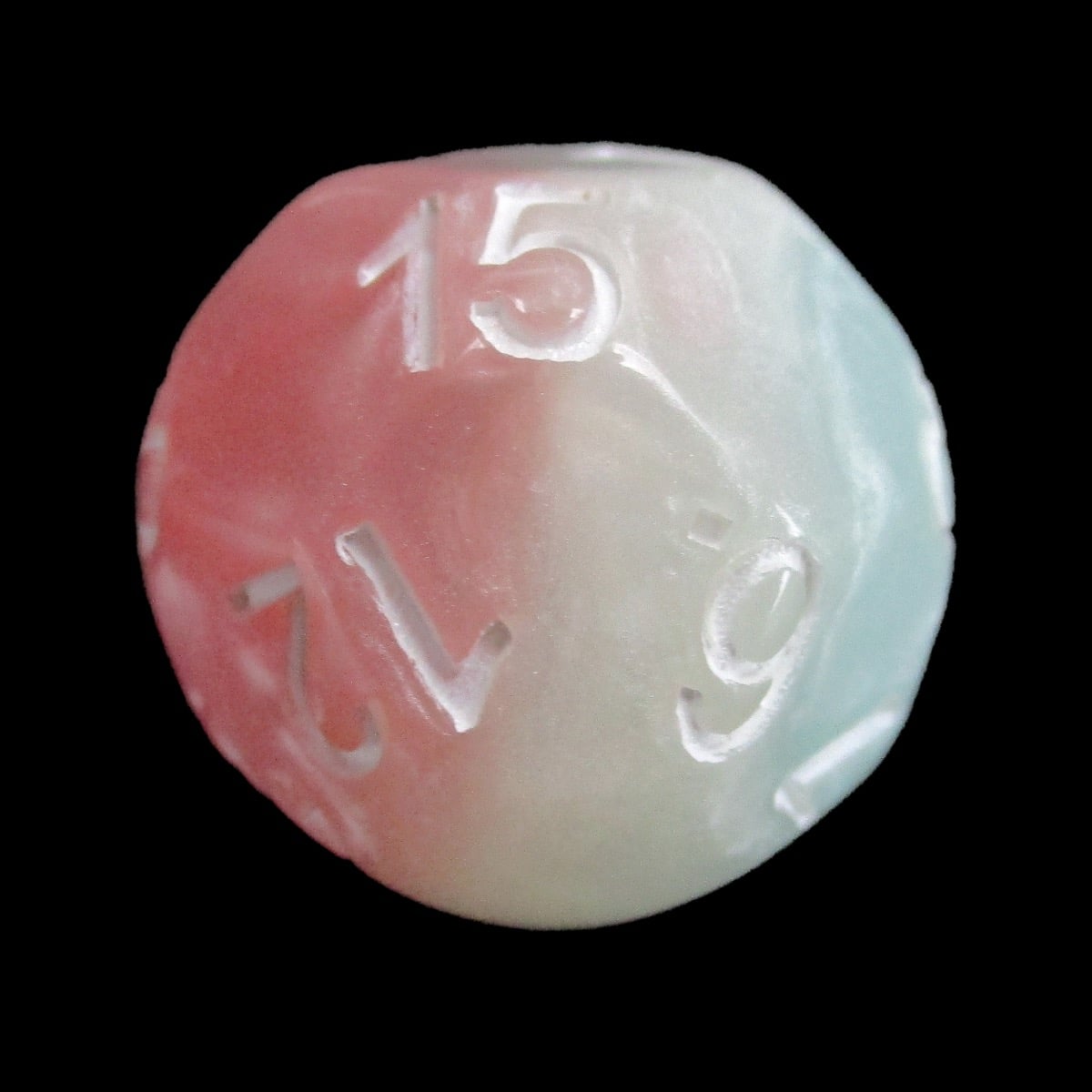 Impact Cotton Candy & White D15 Dice - Discontinued
