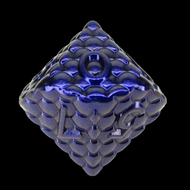 TDSO Metal Dragon Scale Purple & Blue D10 Dice
