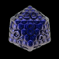 TDSO Metal Dragon Scale Purple & Blue D20 Dice