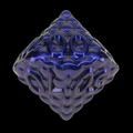 TDSO Metal Dragon Scale Purple & Blue Percentile Dice