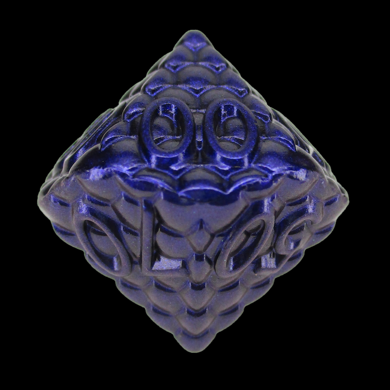 TDSO Metal Dragon Scale Purple & Blue Percentile Dice