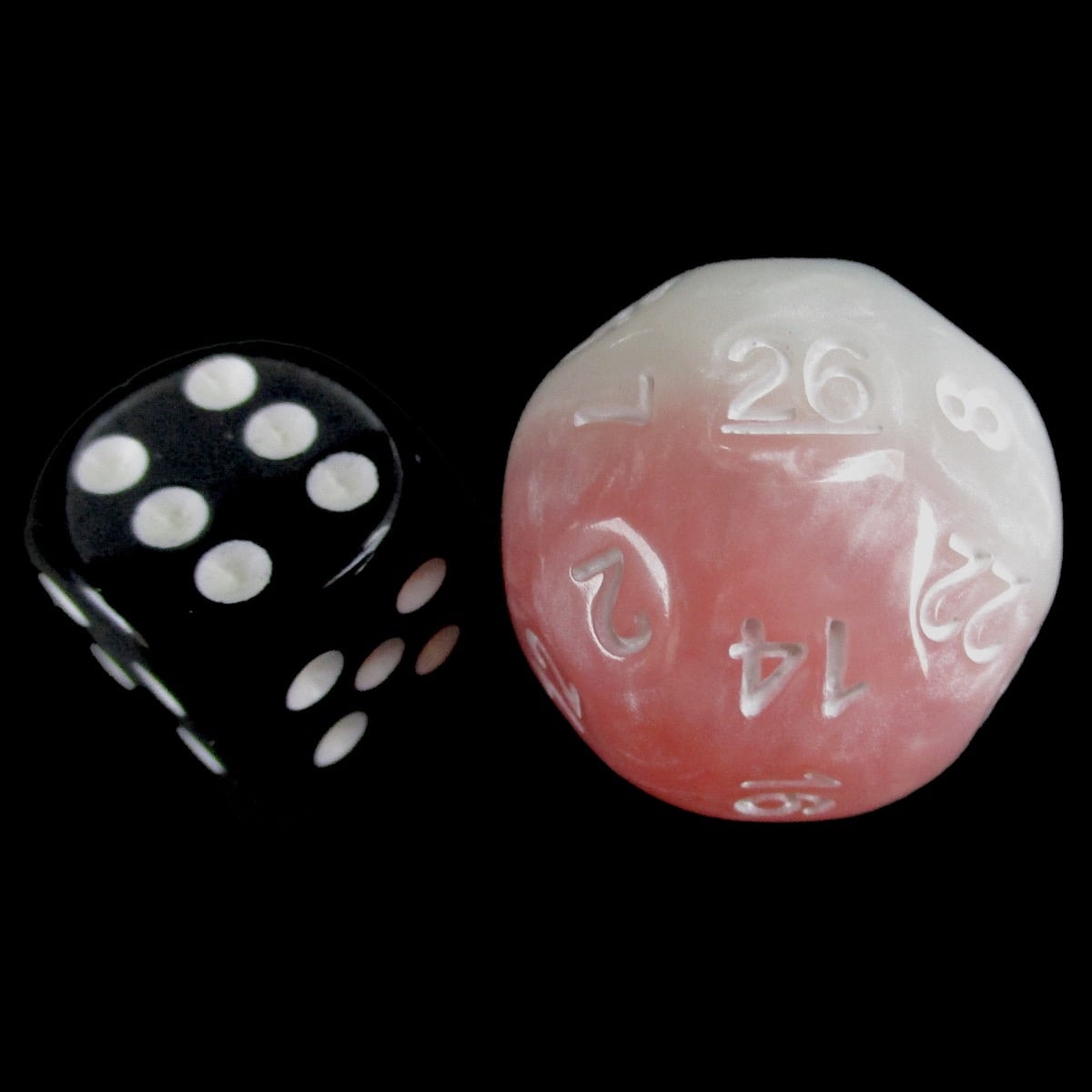 Impact Cotton Candy & White D26 Dice - Discontinued