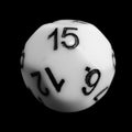 Impact Opaque White & Black D15 Dice - Discontinued