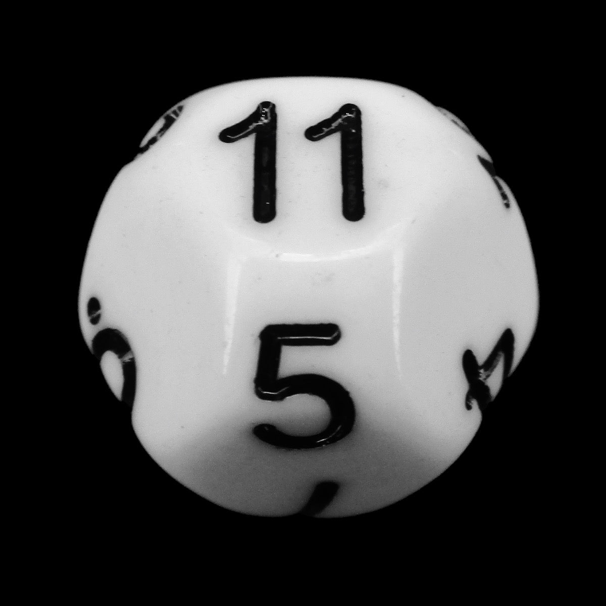 Impact Opaque White & Black D11 Dice - Discontinued
