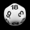Impact Opaque White & Black D18 Dice - Discontinued
