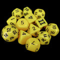 Impact Opaque Yellow & Black Dungeon Crawl Classics DCC 14 Dice Set