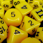 Impact Opaque Yellow & Black Dungeon Crawl Classics DCC 14 Dice Set