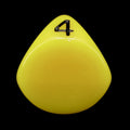 Impact Opaque Yellow & Black D4 Dice