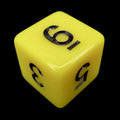Impact Opaque Yellow & Black D6 Dice