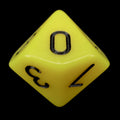 Impact Opaque Yellow & Black D10 Dice