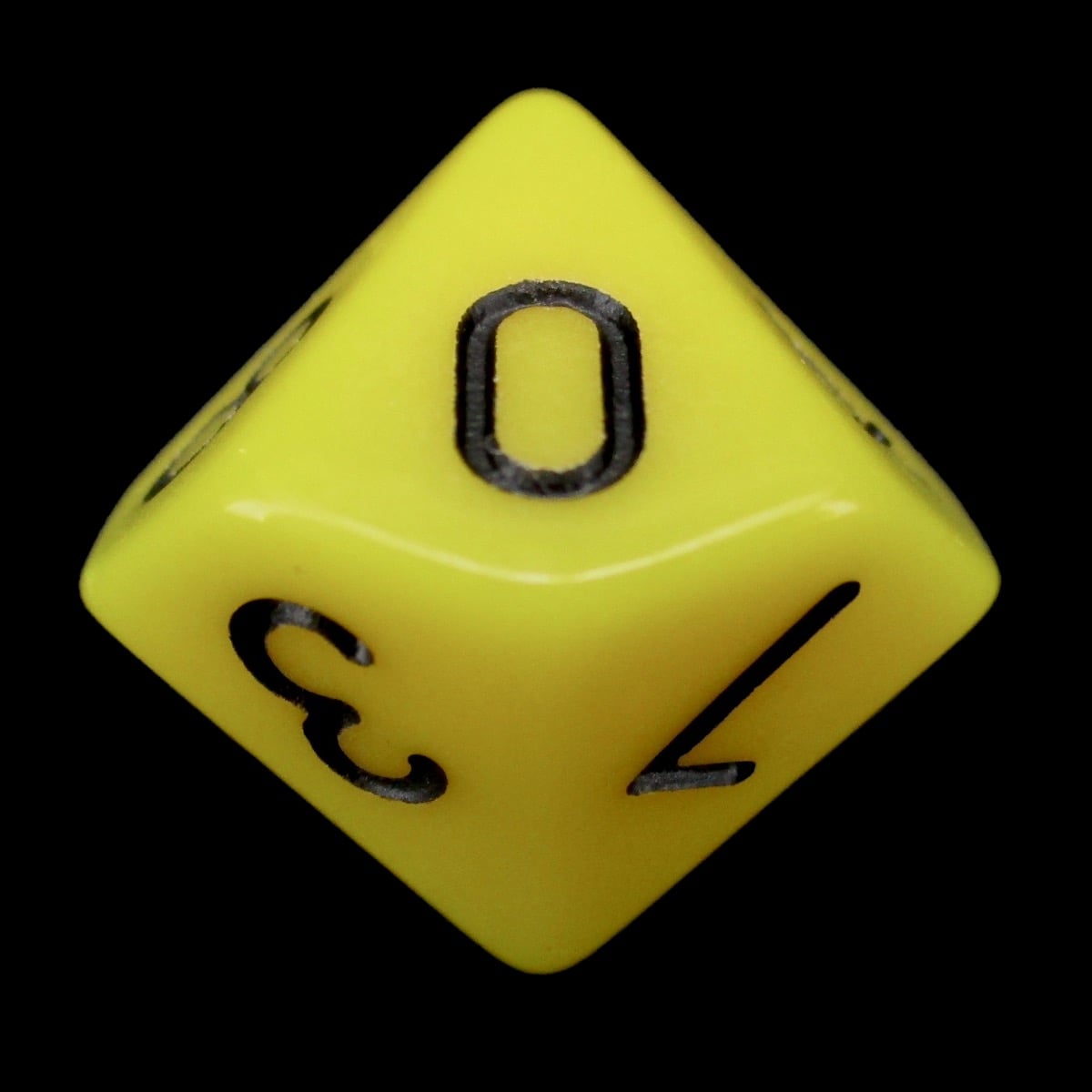 Impact Opaque Yellow & Black D10 Dice