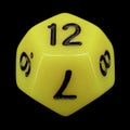 Impact Opaque Yellow & Black D12 Dice