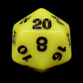 Impact Opaque Yellow & Black D20 Dice