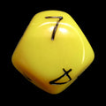 Impact Opaque Yellow & Black D7 Dice