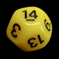 Impact Opaque Yellow & Black D14 Dice