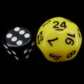 Impact Opaque Yellow & Black D24 Dice