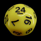 Impact Opaque Yellow & Black D24 Dice