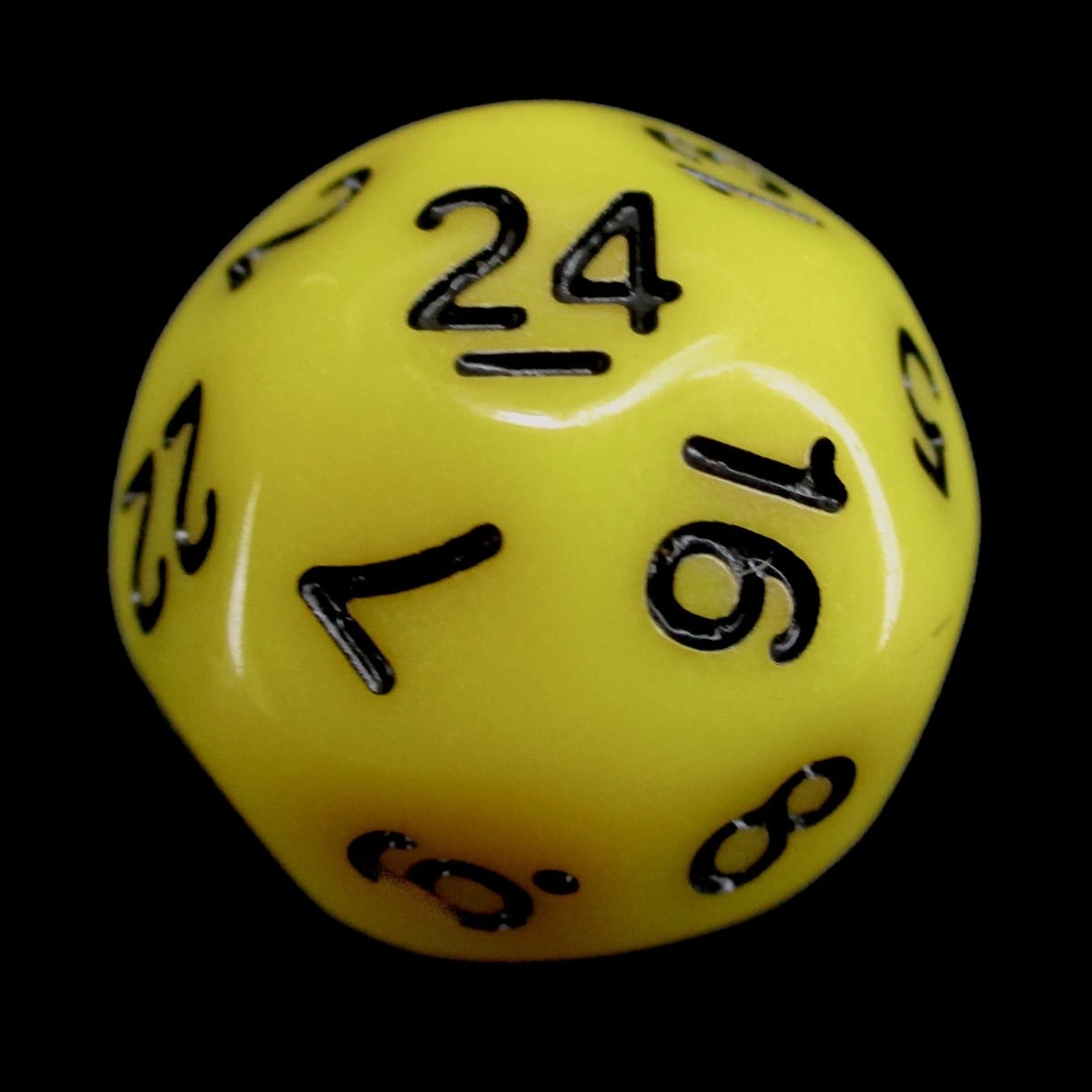 Impact Opaque Yellow & Black D24 Dice