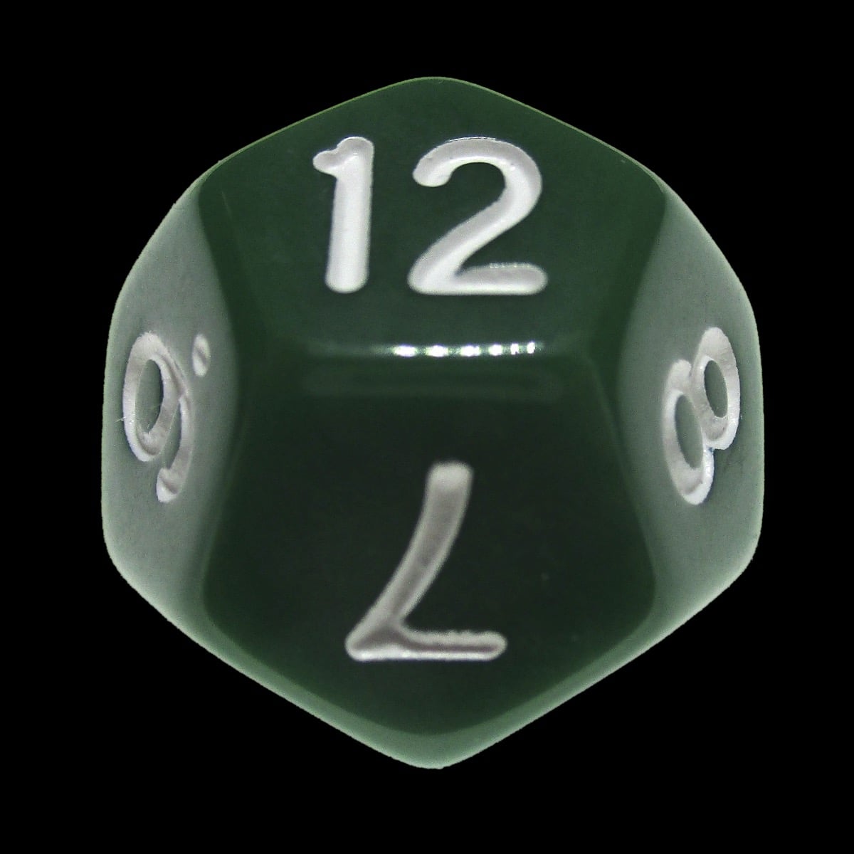 Impact Opaque Green & White D12 Dice
