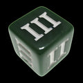 Impact Opaque Green & White Roman Numeral D3 Dice