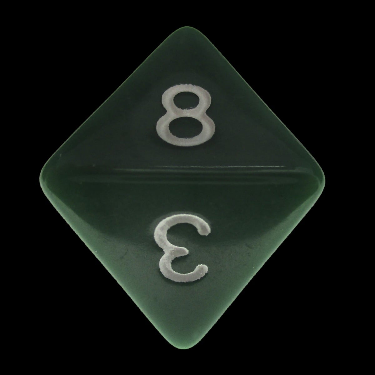Impact Opaque Green & White D8 Dice