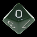 Impact Opaque Green & White D10 Dice