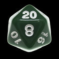 Impact Opaque Green & White D20 Dice