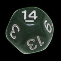 Impact Opaque Green & White D14 Dice