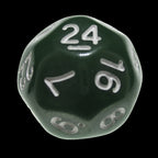 Impact Opaque Green & White D24 Dice