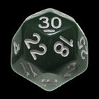 Impact Opaque Green & White D30 Dice
