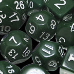 Impact Opaque Green & White Dungeon Crawl Classics DCC 14 Dice Set