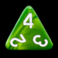 HALF PRICE CLEARANCE Role 4 Initiative Emerald Dragon Shimmer D4 Dice