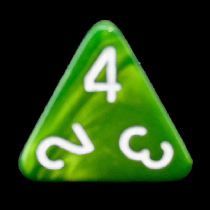HALF PRICE CLEARANCE Role 4 Initiative Emerald Dragon Shimmer D4 Dice