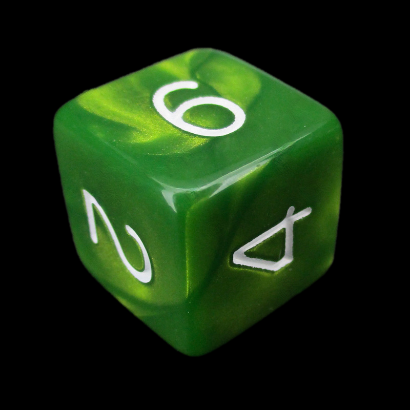 Role 4 Initiative Emerald Dragon Shimmer D6 Dice