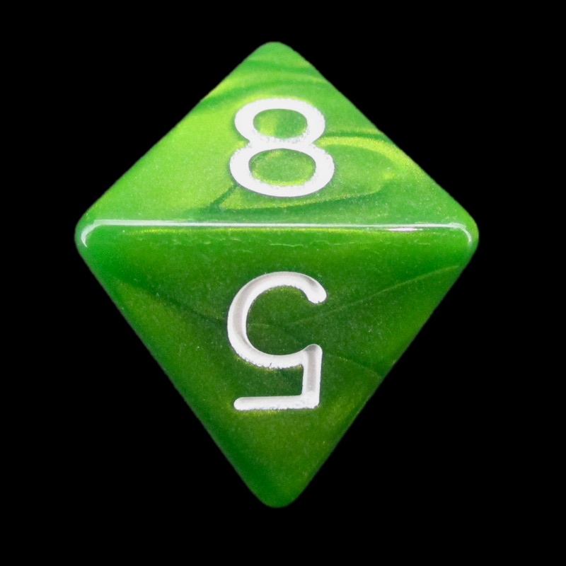 Role 4 Initiative Emerald Dragon Shimmer D8 Dice