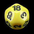 Impact Opaque Yellow & Black D18 Dice